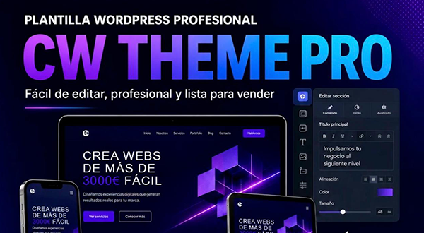 CW Theme Pro, plantilla WordPress profesional